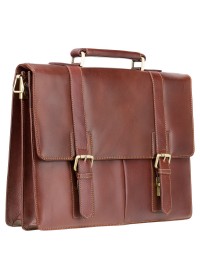 Мужской портфель коричневый кожаный Visconti VT6 Bennett (Brown)