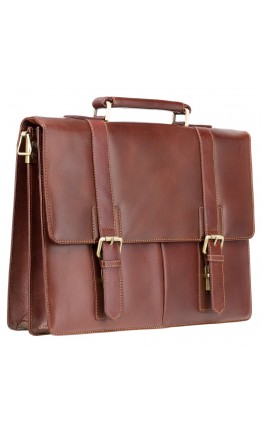 Мужской портфель коричневый кожаный Visconti VT6 Bennett (Brown)