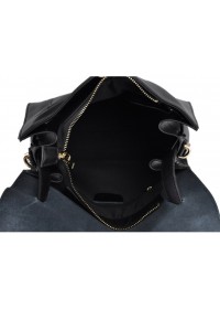 Женская черная кожаная сумка W12-806A