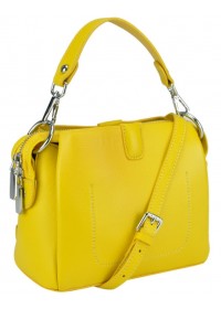 Желтая женская кожаная небольшая сумка W14-9918Y
