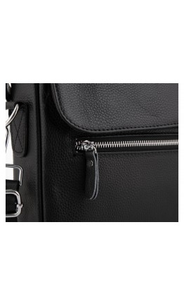 Черная кожаная сумка для документов Tiding Bag A25-1127A