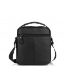 Фотография Мужская черная небольшая кожаная сумка на плечо Tiding Bag A25F-2217A