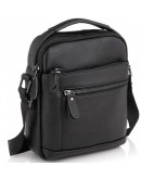 Фотография Мужская черная небольшая кожаная сумка на плечо Tiding Bag A25F-2217A