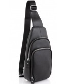 Фотография Черный кожаный рюкзак слинг Tiding Bag A25F-5058A