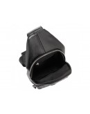 Фотография Черный мужской слинг с тиснением Tiding Bag A25F-6688A