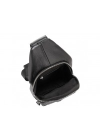 Черный мужской слинг с тиснением Tiding Bag A25F-6688A