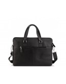 Фотография Мужская черная кожаная сумка для ноутбука Tiding Bag A25F-9157-1A