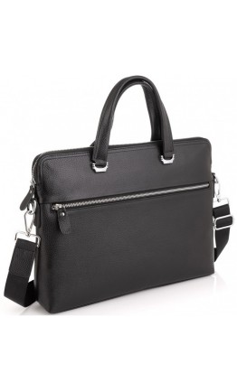 Мужская черная кожаная сумка для ноутбука Tiding Bag A25F-9157-1A