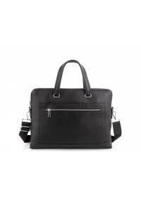 Черная мужская кожаная сумка для документов Tiding Bag A25F-9916-1A