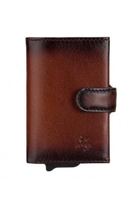Мужской кожаный кошелек - картхолдер Visconti AT57 Noah c RFID (Burnish Tan)