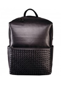 Черный кожаный мужской рюкзак Tiding Bag B3-157A