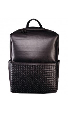 Черный кожаный мужской рюкзак Tiding Bag B3-157A