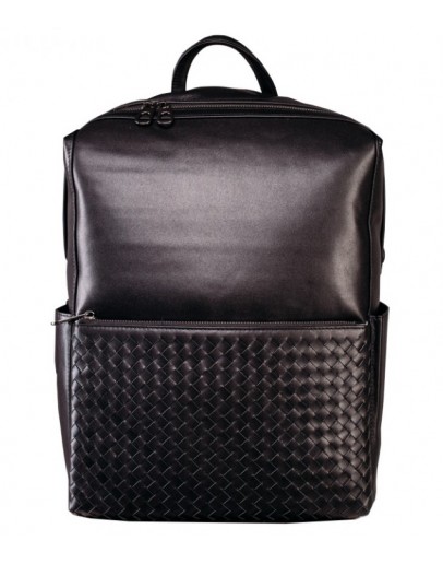 Фотография Черный кожаный мужской рюкзак Tiding Bag B3-157A