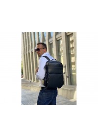 Черный рюкзак мужской кожаный B3-1737A