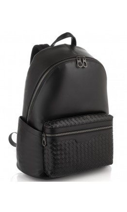 Черный мужской кожаный рюкзак Tiding Bag B3-8608A