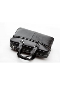 Добротная черная кожаная сумка Blamont Bn001A