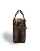 Фотография Вместительная коричневая кожаная мужская сумка Blamont Bn002C