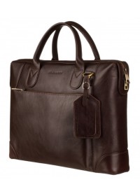 Стильный кожаный коричневый мужской портфель Blamont Bn006C