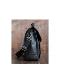 Стильный чёрный кожаный портфель Blamont Bn017A