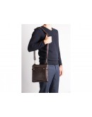 Фотография Коричневая стильная сумка мужская на плечо Blamont bn019c