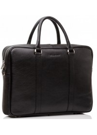 Классическая кожаная сумка портфель чёрный Blamont Bn022A