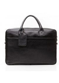 Качественная кожаная мужская чёрная сумка Blamont Bn026A