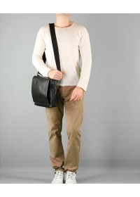 Чёрная мужская классическая сумка на плечо Blamont bn027a