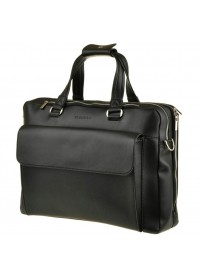 Чёрный кожаный мужской портфель сумка Blamont Bn029A