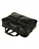 Фотография Стильный кожаный мужской портфель чёрный Blamont Bn035A