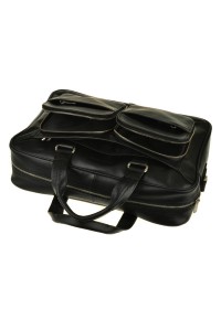 Стильный кожаный мужской портфель чёрный Blamont Bn035A