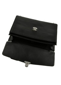 Чёрный кожаный портфель мужской Blamont Bn036A