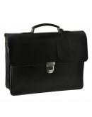 Фотография Кожаный мужской портфель черного цвета Blamont Bn043A
