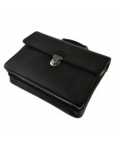 Фотография Кожаный мужской портфель черного цвета Blamont Bn043A