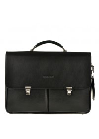 Удобный деловой чёрный мужской портфель - сумка Blamont Bn052A