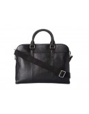 Фотография Мужская удобная чёрная кожаная сумка - портфель Blamont Bn071A