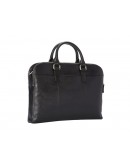 Фотография Мужская удобная чёрная кожаная сумка - портфель Blamont Bn071A