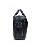 Фотография Кожаная мужская чёрная сумка на два отделения Blamont Bn107 ai