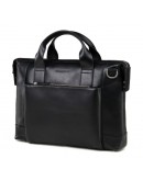 Фотография Кожаная деловая сумка мужская кожаная черная Blamont Bn108 ai