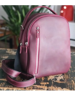 Кожаный женский бордовый рюкзак 67998801W-SGE