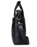Фотография Мужская черная кожаная вертикальная сумка BS0111-1