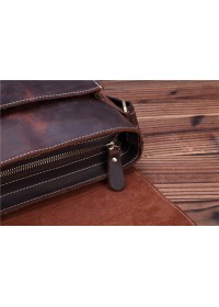 Мужская кожаная качественная сумка, коричневая bx1058