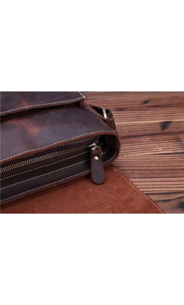 Мужская кожаная качественная сумка, коричневая bx1058