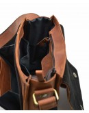 Фотография Черная сумка на плечо мужская кожаная Tarwa bx3027-2kr