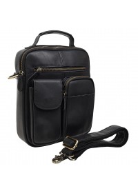 Деловая мужская кожаная сумка, черная Bx3552a