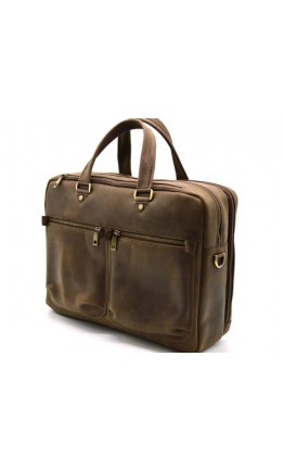 Кожаная деловая мужская коричневая сумка Tarwa bx4664-3md