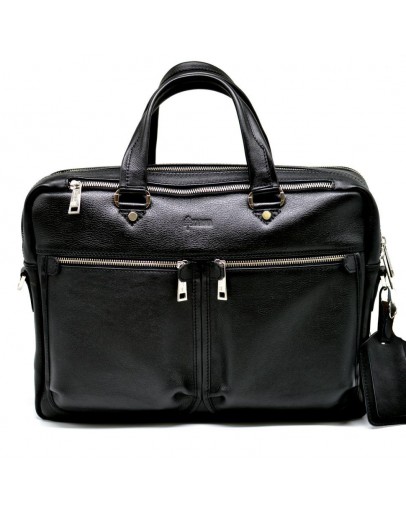 Фотография Черная сумка кожаная для ноутбука и документов bx4664-4ax