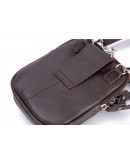 Фотография Мужская коричневая небольшая сумка на пояс и на плечо bx6086