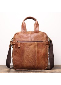 Кожаная коричневая винтажная деловая сумка Vintage BX8178C