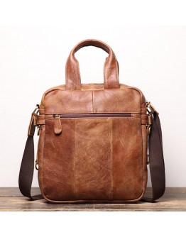 Кожаная коричневая винтажная деловая сумка Vintage BX8178C