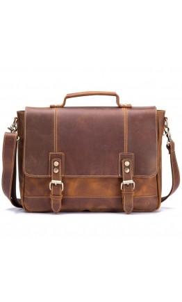 Кожаный мужской коричневый портфель bx8321